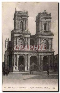 Auch Old Postcard The Cathedral West Facade