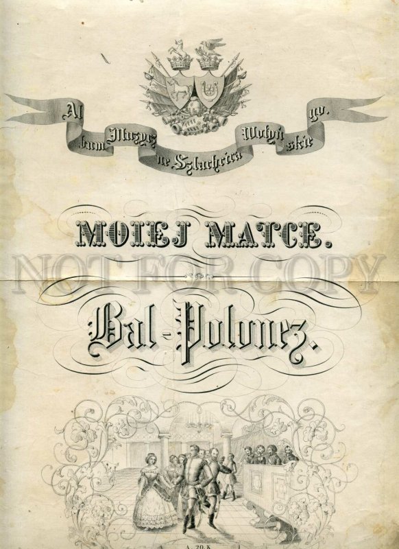 476858 Motej Matce Bal Polonez Vintage folding engraving