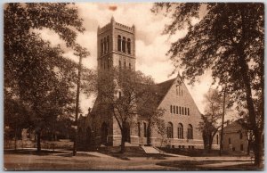 Sioux City IA-Iowa, 1917 St. Thomas Church Parish Street View, Vintage Postcard