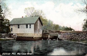 Massachusetts Old Time Mill On Merrimac River