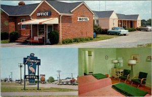 Flamingo Motel Winchester Virginia US Hwy 11 Office Interior Sign Postcard T20