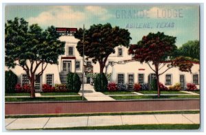 c1930's Grande Lodge Street View Abilene Texas TX Unposted Vintage Postcard