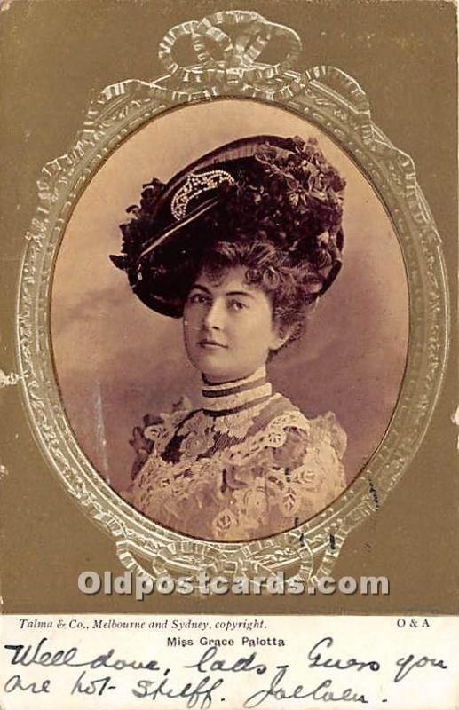 Miss Grace Palotta Theater Actor / Actress 1904 wear left edge