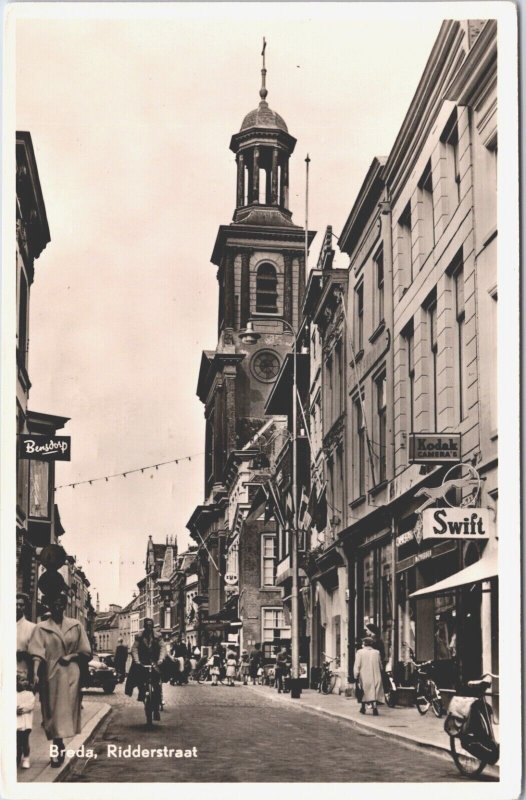 Netherlands Breda Ridderstraat Vintage RPPC 09.18