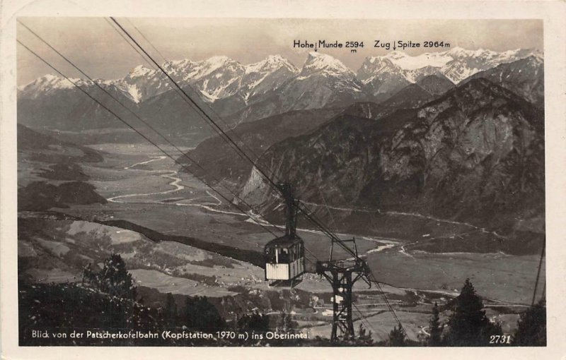 RPPC Patscherkofelbahn, Innsbruck, Austria 1934 Vintage Postcard