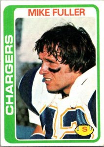 1978 Topps Football Card Mike Fuller San Diego Chargers sk7161