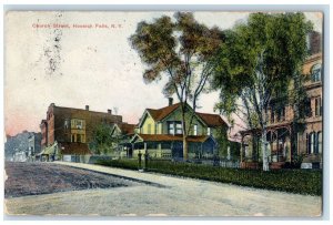 1908 Church Street Exterior Hoosick Falls New York NY Vintage Antique Postcard