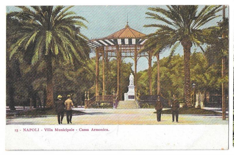 Italy Napoli Villa Municipale Cassa Armonica Naples Postcard