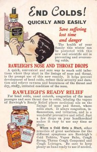 Rawleighs Nose and Throat Drops Medicine Advertising Vintage Postcard AA19236