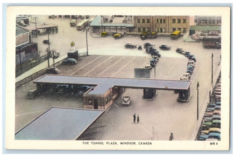c1940's The Tunnel Plaza Windsor Ontario Canada Vintage Unposted Postcard