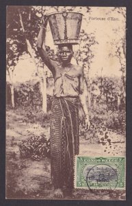 Postcard, BELGIAN CONGO, Katanga, Water Carrier