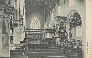 SLAIDBURN LANCASHIRE ENGLAND~CHURCH INTERIOR~1907 E BUCK PHOTO POSTCARD