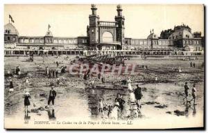 Old Postcard Dieppe Casino has seen the Beach Maree Basse