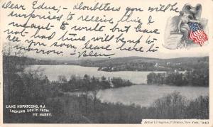 Lake Hopatcong New Jersey Looking South from Mt Harry Antique Postcard J45891