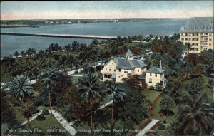 Palm Beach Florida FL Birdseye View 1900s-1910s Postcard