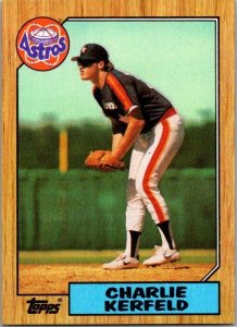 1987 Topps Baseball Card Charlie Kerfeld Houston Astros sk3362