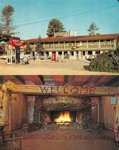 BRYCE CANYON, UT Utah  RUBY'S INN~GAS STATION & FIREPLACE Roadside TWO Postcards