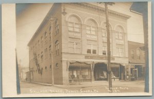 JERSEY SHORE PA SALLADA BLOCK ANTIQUE REAL PHOTO POSTCARD RPPC