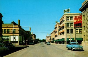 Montana Billings Second Avenue North Looking West Showing First National Bank