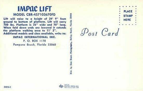 FL,Pompano Beach, Florida, Advertising, Impac Lift, Dexter Press 34016-C