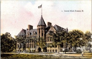 Illinois Evanston Lincoln School 1908 Curteich
