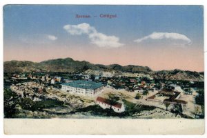 Postcard Montenegro 1916 Cetinje View of the City Mountains Palace Military Post