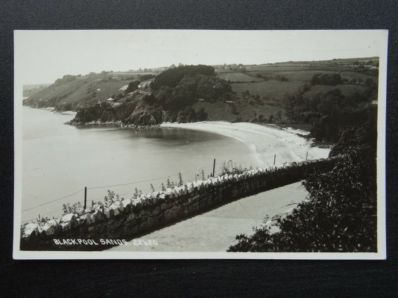 Devon Dartmouth BLACKPOOL SANDS - Old RP Postcard by Chapman & Son