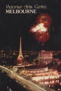 Victorian Arts Centre Melbourne Display Fireworks Concert Hall Opening Postcard