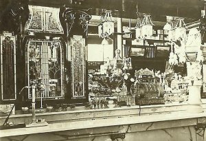 Cedar Rapids IOWA RPPC c1910 INTERIOR DRUG STORE Soda Fountain ICE CREAM PARLOR