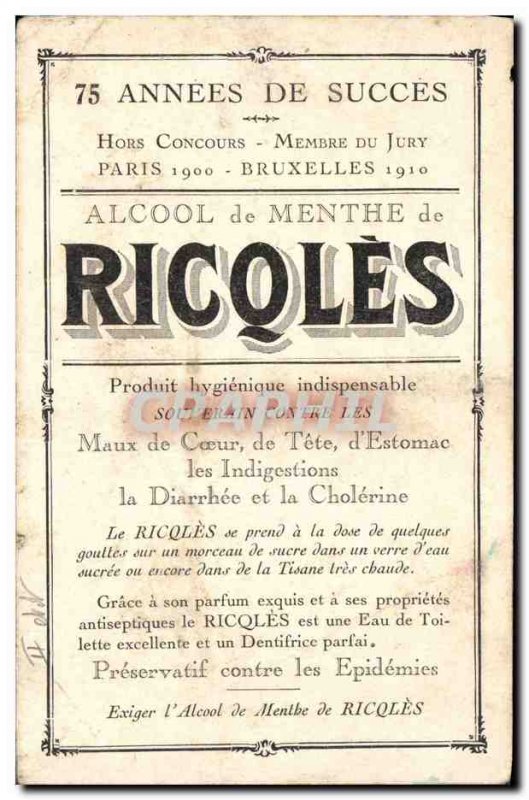 Old Postcard Army Ricqles Advertisement