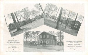 South Hill Virginia Greenwood Tourist Court Cabins Vintage Postcard AA59413