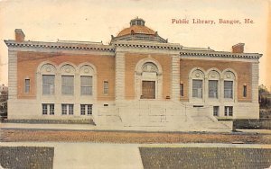 Public Library Bangor ME USA Postcard