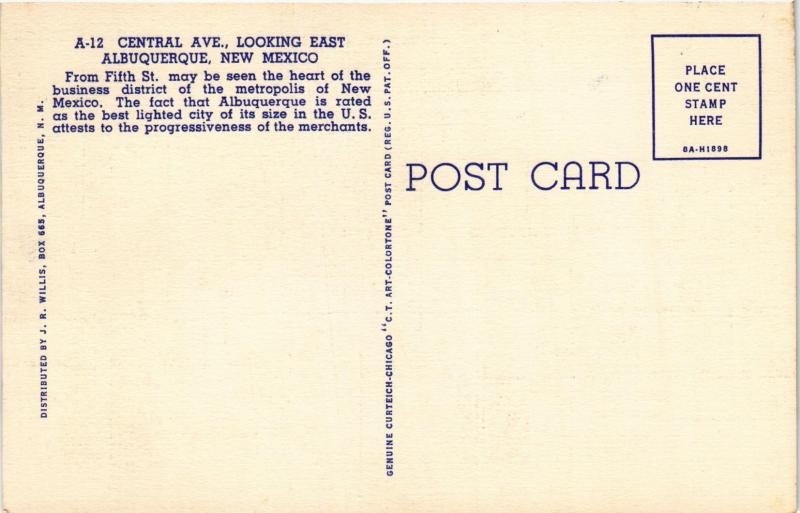 ALBUQUERQUE NEW MEXICO CENTRAL AVENUE