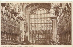 Berkshire Postcard - Interior of St George's Chapel - Windsor Castle Ref TZ10412