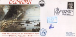 AAJ Waters Dunkirk Queens Royal Regiment WW2 Hand Signed FDC