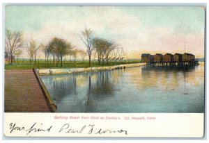 1906 Bathing Beach From Dock At Dorlon's South Norwalk Connecticut CT Postcard