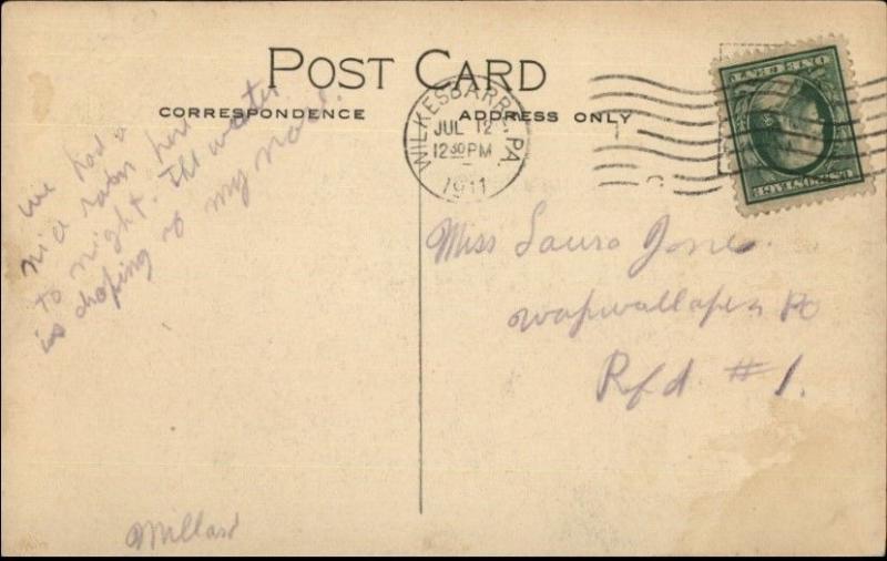 Fly Fishing Susquehanna River Near Berwick c1910 Postcard