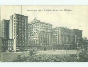Divided Back AUDITORIUM HOTEL Chicago Illinois IL HQ5461