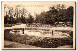 Old Postcard Cherbourg A corner of the Public Garden
