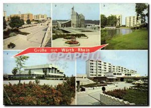 Modern Postcard Worth am Rhein Mozartstrabe Kath Gemeinde Zentrum Parl m Hoch...
