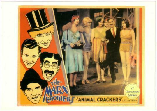 The Marx Brothers in Animal Crackers Movie Postcard #2