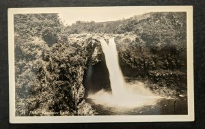 Mint Vintage Rainbow Falls Hilo Hawaii Photo Real Photo Postcard RPPC