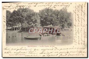 Old Postcard Montelimar park lake