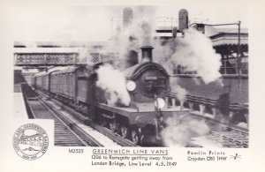 Greenwich Line Vans Ramsgate Train at London Bridge Station Postcard