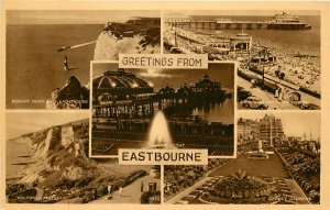 Multiview Postcard Greetings From Eastbourne East Sussex England UK Light House