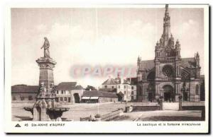 Holy Old Postcard Anne D Auray The basillque and miraculous fountain