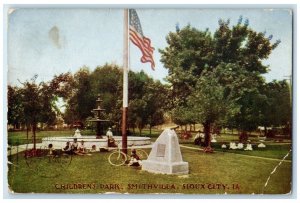 1912 Children's Park Bicycle Smithvilla Sioux City Iowa IA Antique Postcard