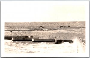 Coal Mining Desert Tractors Cars on Grounds Real Photo RPPC Postcard