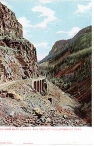 Golden Gate Canyon and Viaduct, Yellowstone National Park, pre-1907