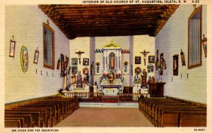 Isleta, New Mexico - Interior of Old Church of St. Augustine - in the 1940s